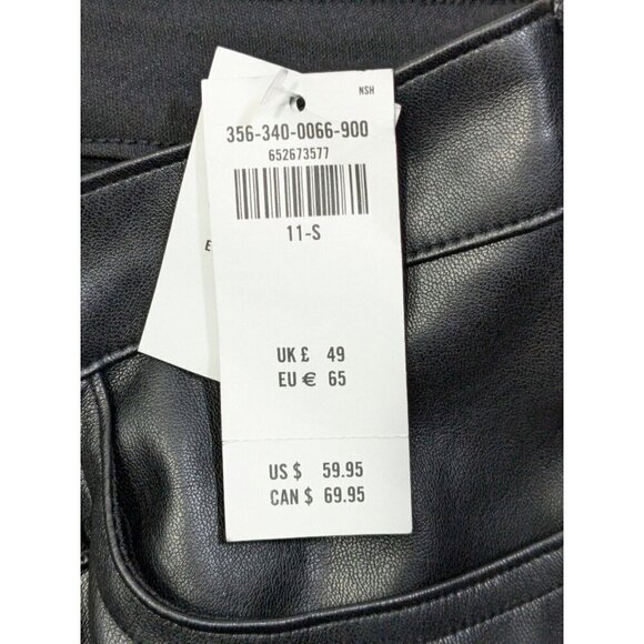 Hollister Faux Leather Pants 11S w30 (Meas 30x28) High Rise Flare Black - Picture 6 of 14